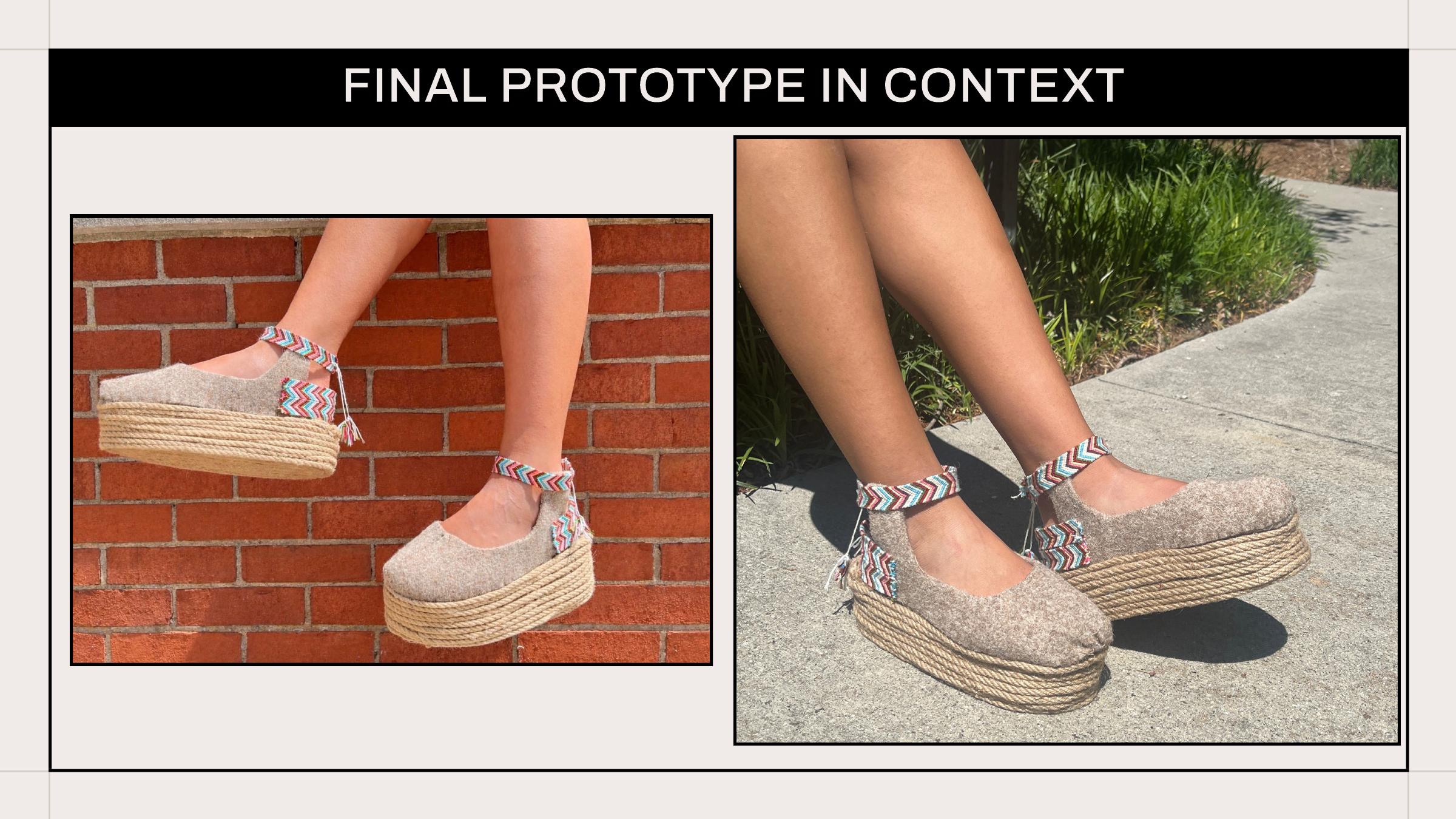 Strata Sole platform sandals worn outdoors in sunlight