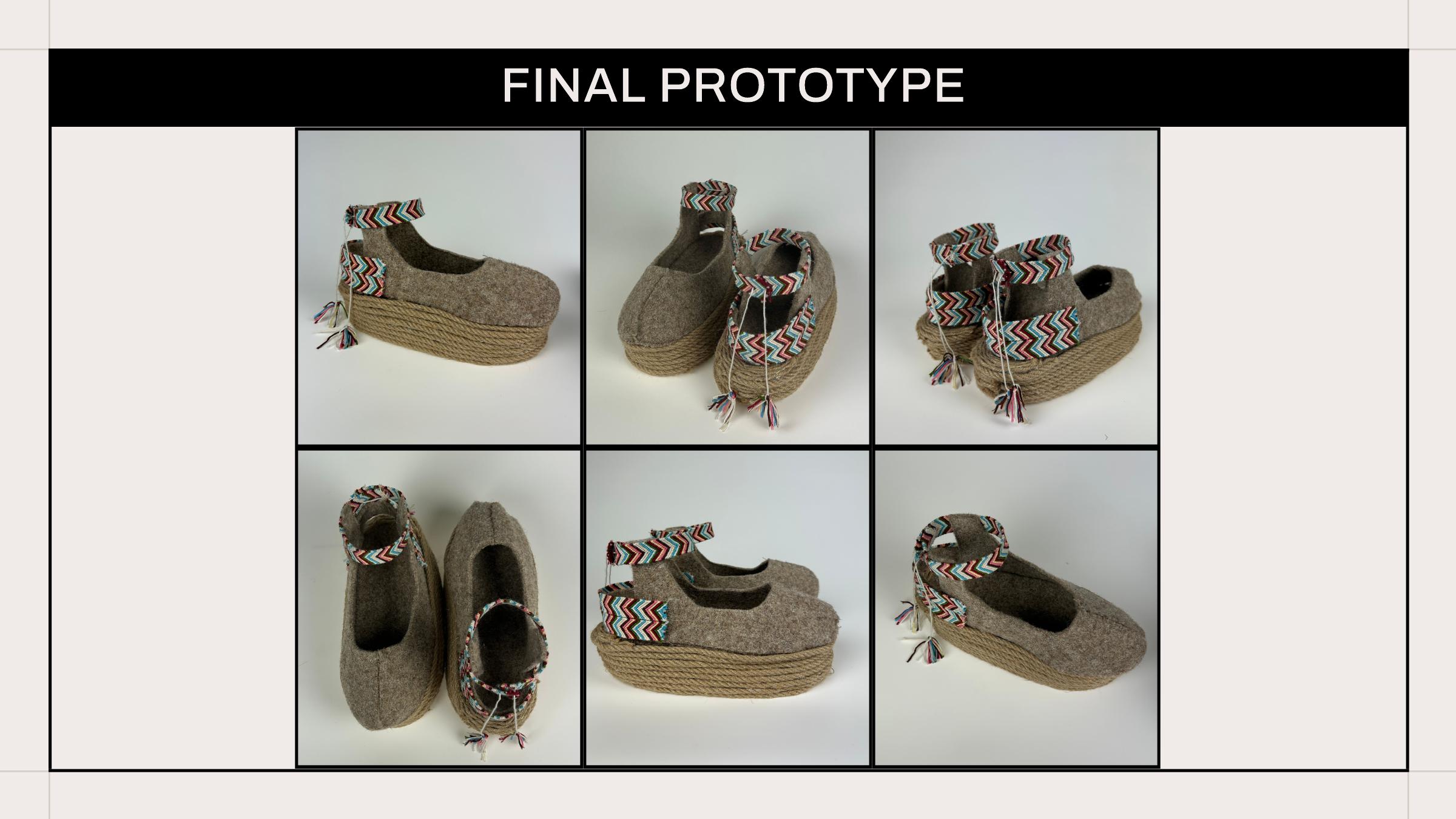 Multiple views of the finished Strata Sole prototype