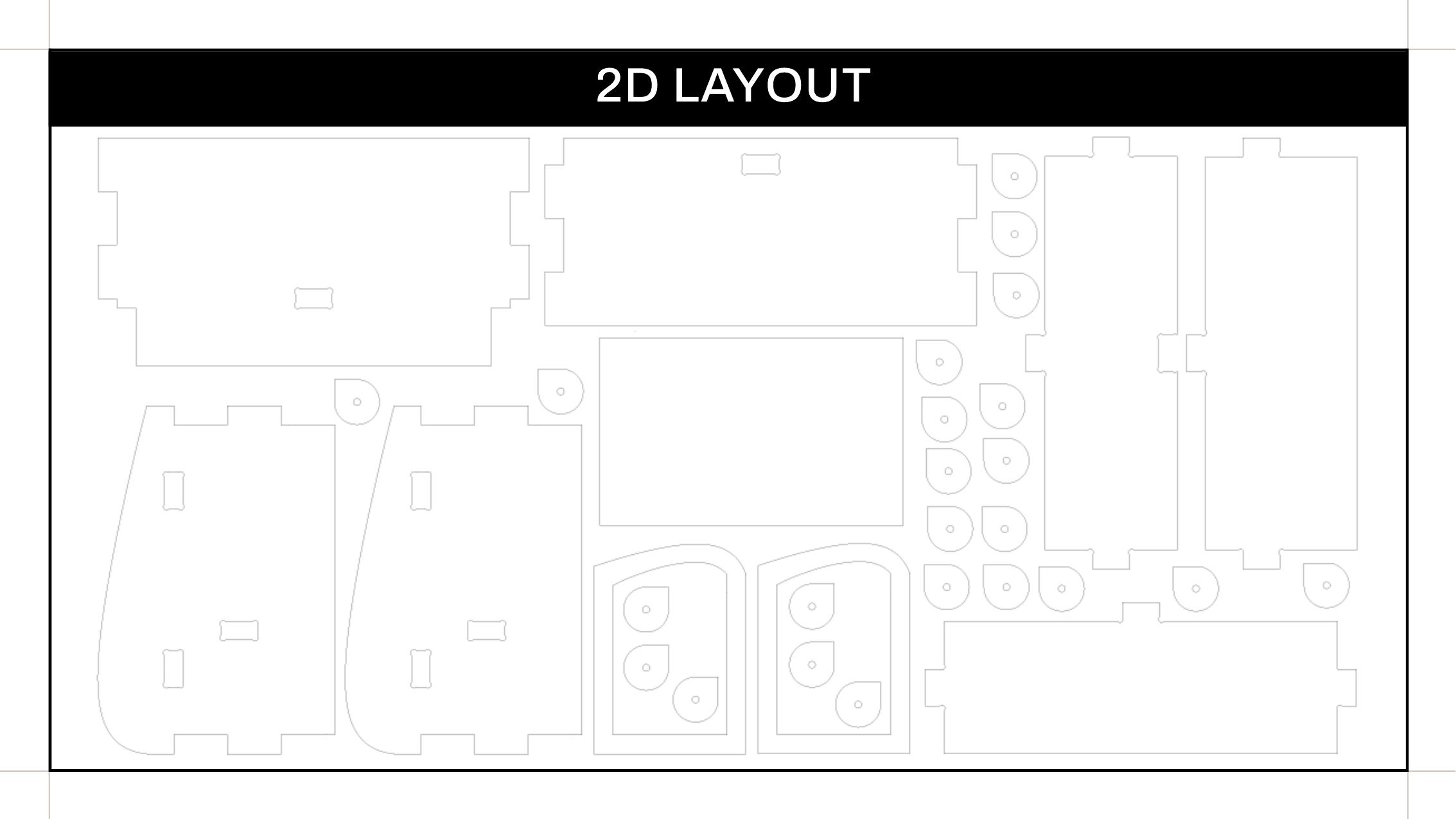 Two-dimensional cutting layout for Step Up components