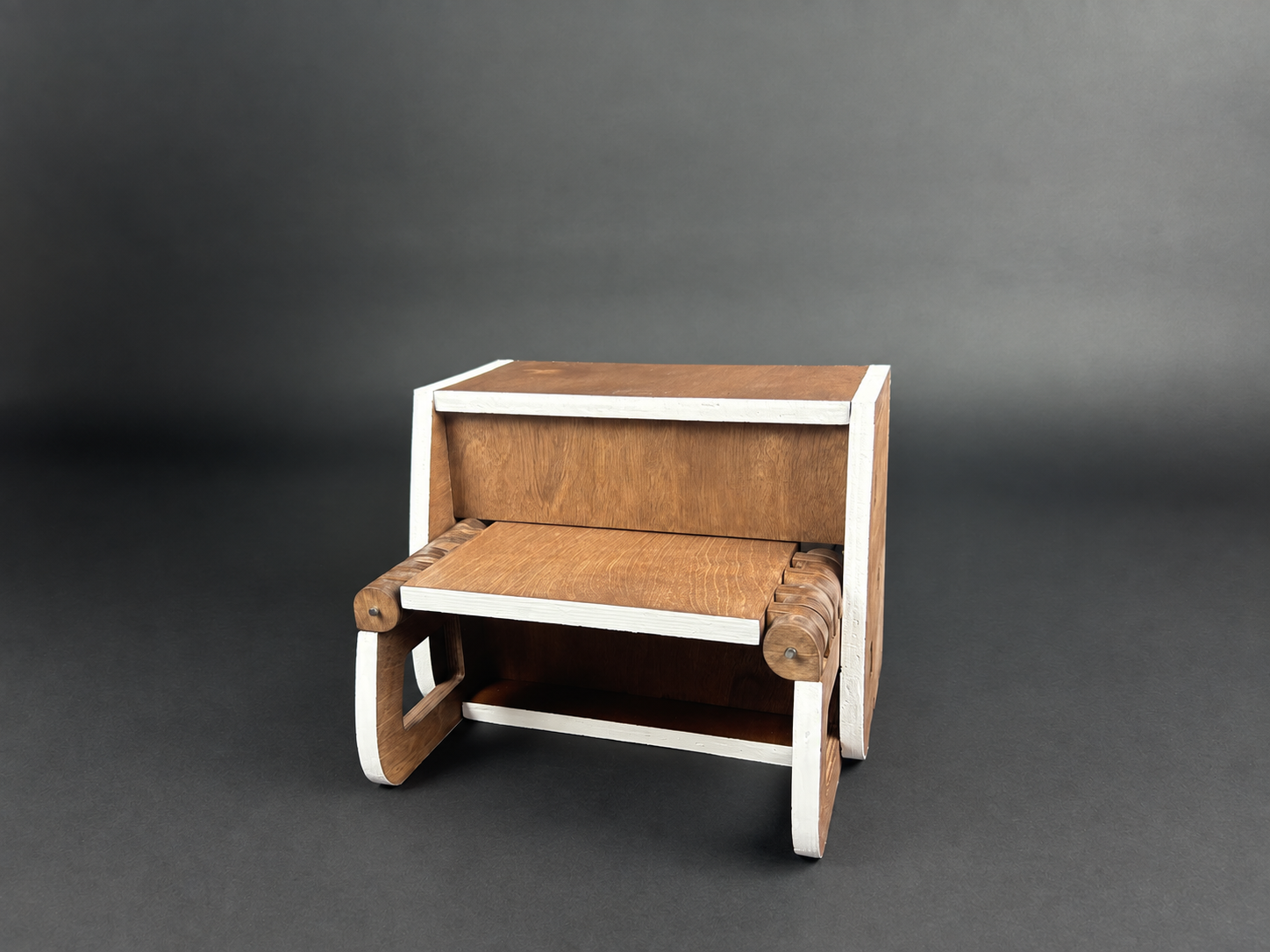Finished Step Up folding stool against a clean studio background